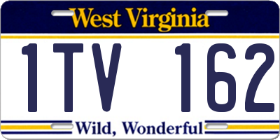 WV license plate 1TV162