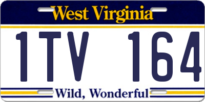 WV license plate 1TV164