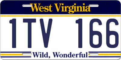 WV license plate 1TV166