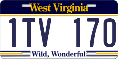 WV license plate 1TV170