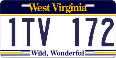 WV license plate 1TV172