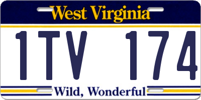 WV license plate 1TV174