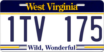 WV license plate 1TV175