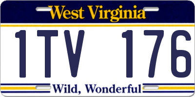 WV license plate 1TV176