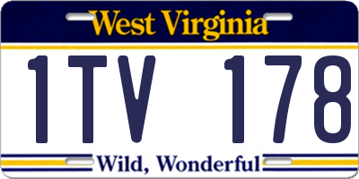 WV license plate 1TV178