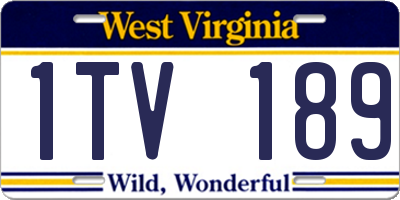 WV license plate 1TV189