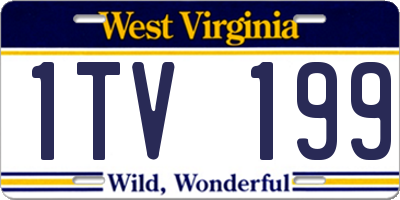 WV license plate 1TV199