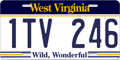 WV license plate 1TV246