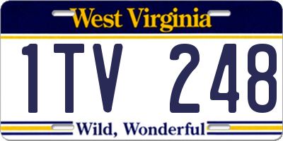 WV license plate 1TV248