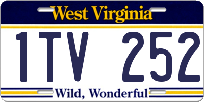 WV license plate 1TV252