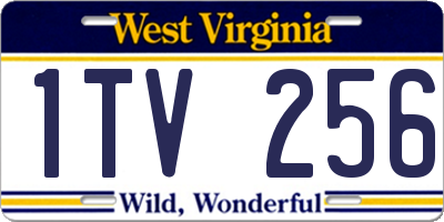 WV license plate 1TV256