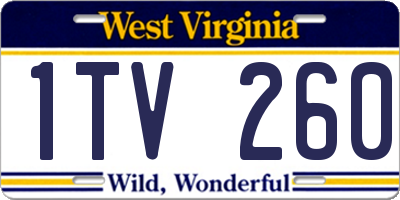 WV license plate 1TV260