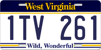 WV license plate 1TV261