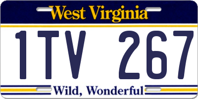 WV license plate 1TV267