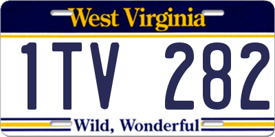WV license plate 1TV282