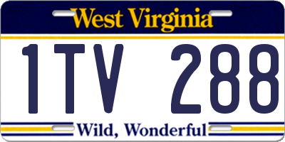WV license plate 1TV288