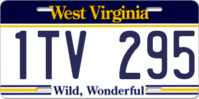 WV license plate 1TV295