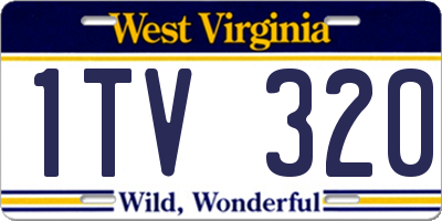 WV license plate 1TV320