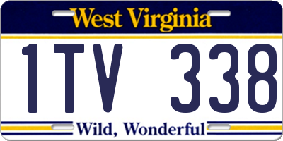WV license plate 1TV338