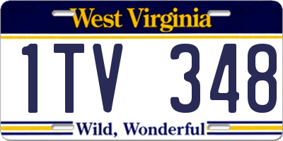 WV license plate 1TV348