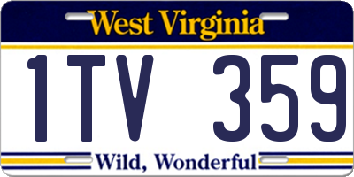 WV license plate 1TV359