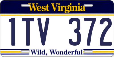 WV license plate 1TV372