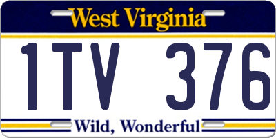 WV license plate 1TV376