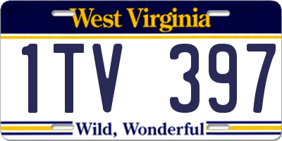 WV license plate 1TV397