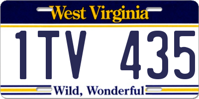 WV license plate 1TV435