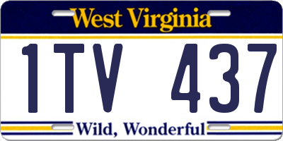 WV license plate 1TV437