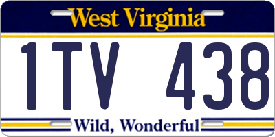 WV license plate 1TV438