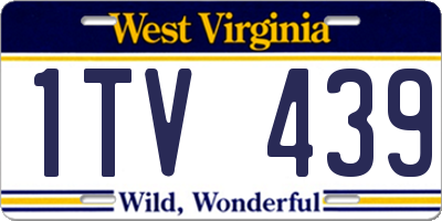 WV license plate 1TV439