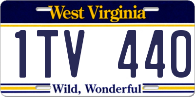 WV license plate 1TV440