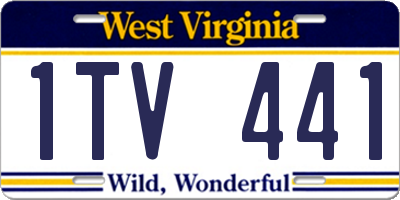 WV license plate 1TV441