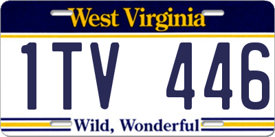 WV license plate 1TV446