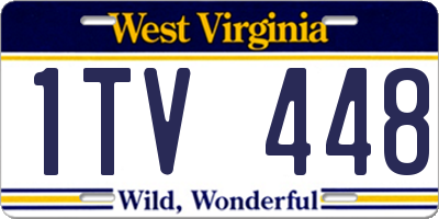 WV license plate 1TV448