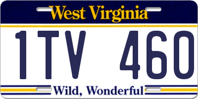 WV license plate 1TV460