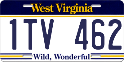WV license plate 1TV462