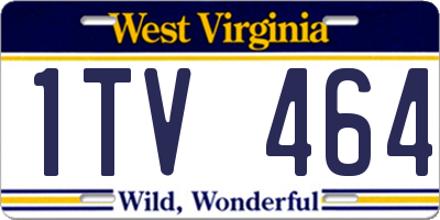 WV license plate 1TV464