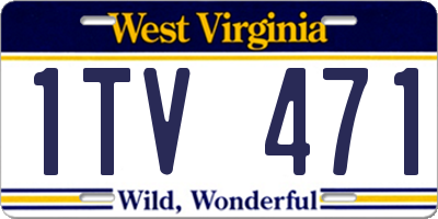 WV license plate 1TV471