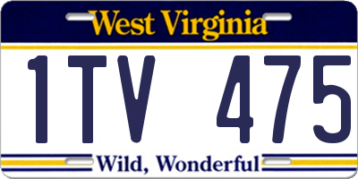 WV license plate 1TV475
