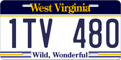 WV license plate 1TV480