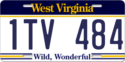 WV license plate 1TV484