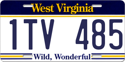 WV license plate 1TV485