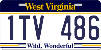 WV license plate 1TV486