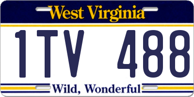 WV license plate 1TV488