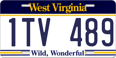 WV license plate 1TV489