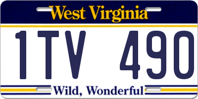 WV license plate 1TV490
