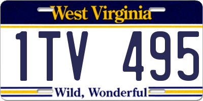 WV license plate 1TV495