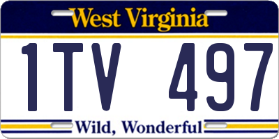 WV license plate 1TV497